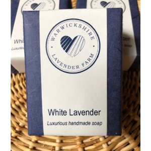 Luxurious handmade white lavender soap